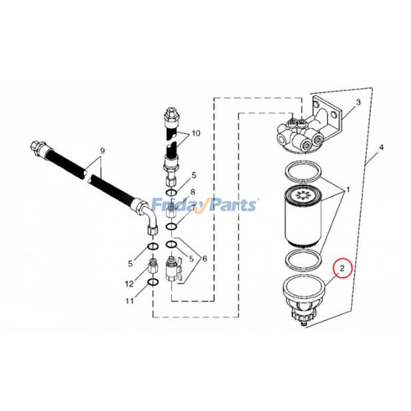 FridayParts Kraftstofffilter-Sedimentbehälter