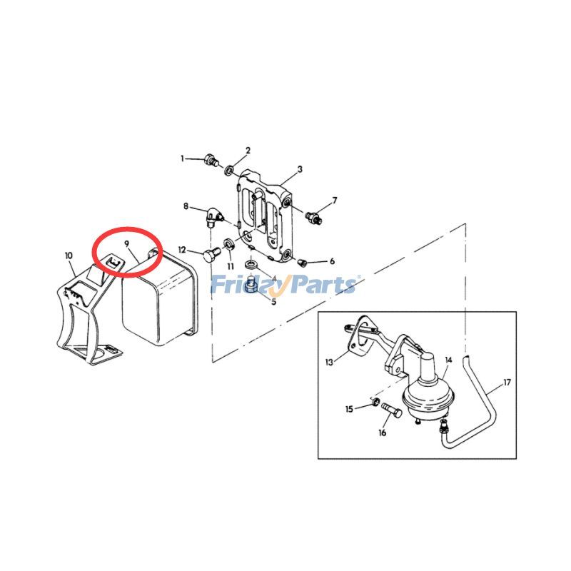FridayParts Fuel Filter New Holland