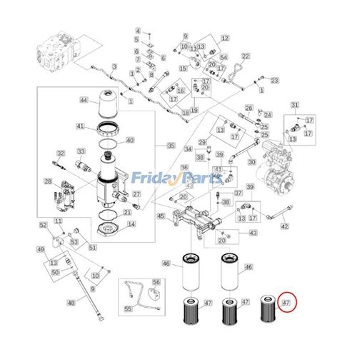 Fuel Filter Water Separator RECFS1976300 for Cummins Engine QSK19 John