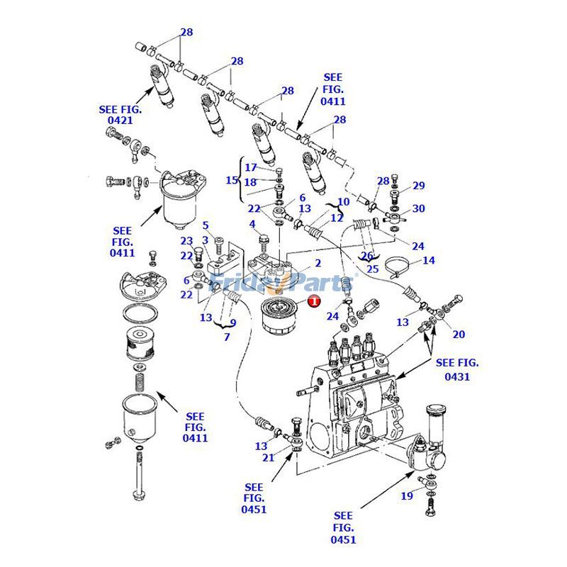 FridayParts Fuel Filter 4D98E-1 WA115-3 WA75-3 WB140-2 WB97S-2
