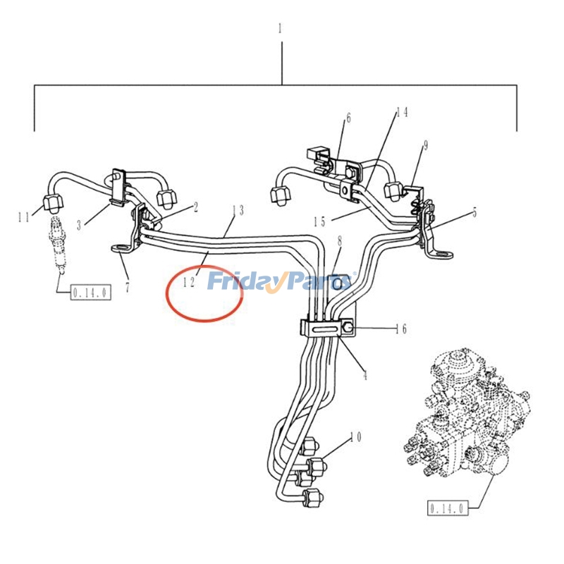 Fuel Injection Line for Forklift,Loader
