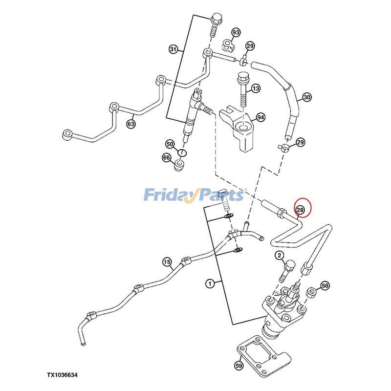 Fuel Injection Pipe John Deere for Engine,Excavator
