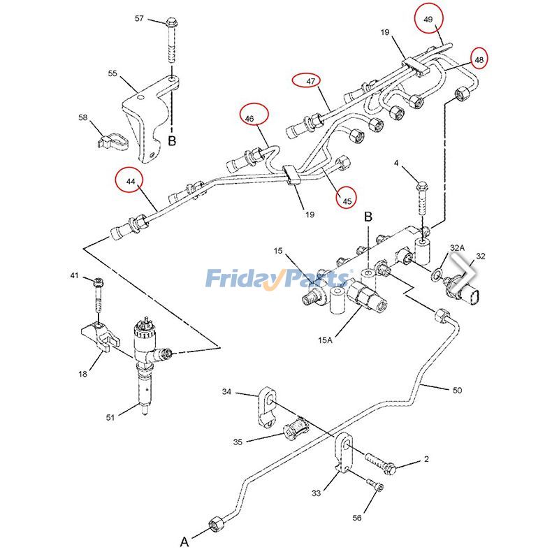 Engine,Excavator,Generator,Loader,Motor Grader,Off-Road Truck,Tractor Fuel Injection Pipe Kit