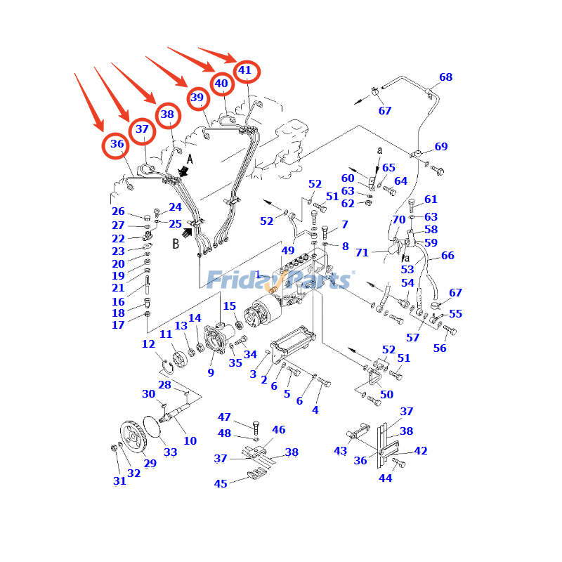 Fuel Injection Pipe Set for Engine,Excavator,Motor Grader
