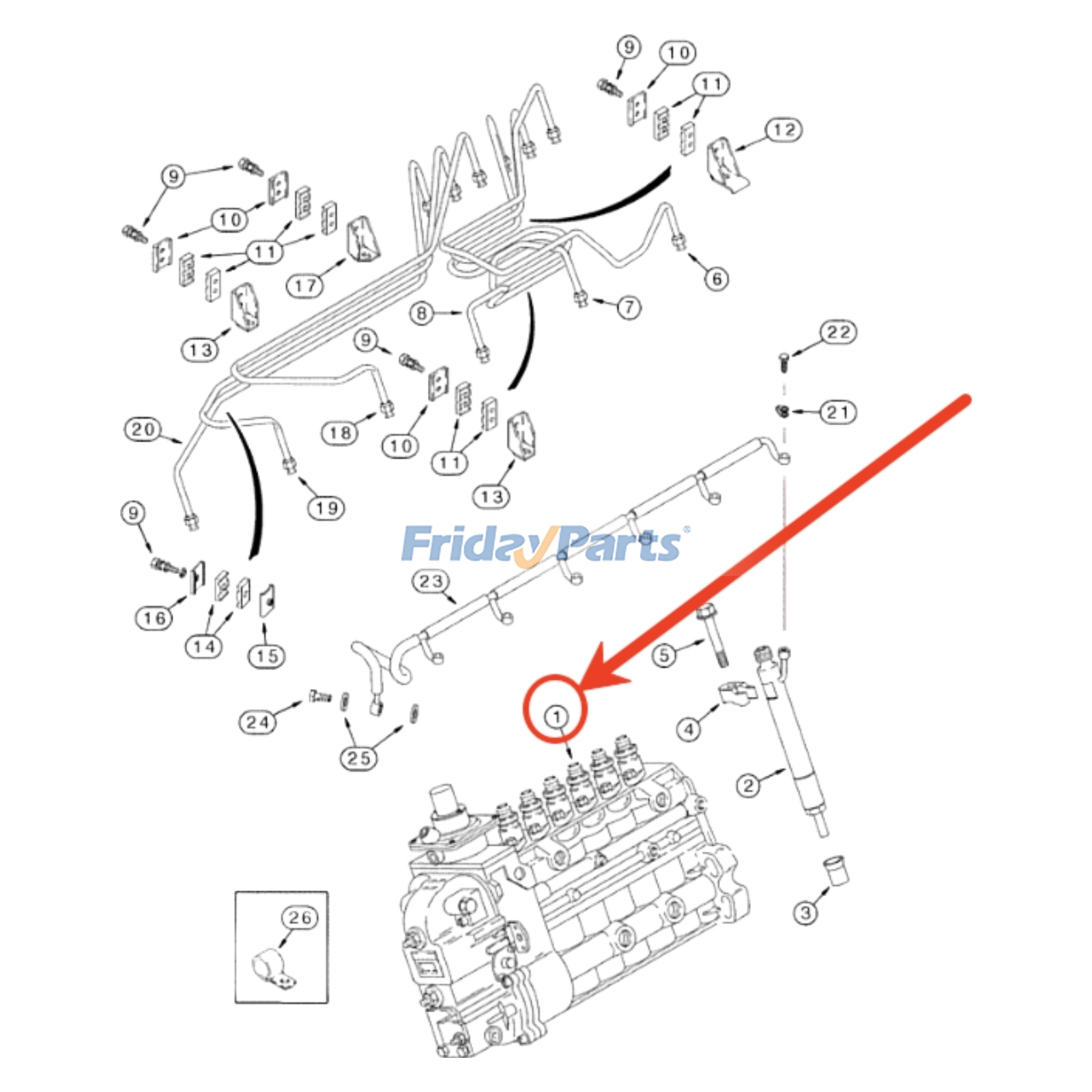 Fuel Injection Pump 0402066738 J938383 for CASE Tractor MX230 MX255 MX285 MX210 Para Bosch,Para CASE,Para CUMMINS