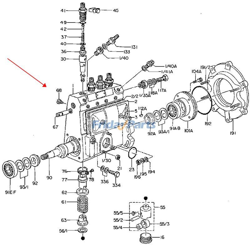 Fuel Injection Pump 101040-8873 8970209294 for Isuzu Engine