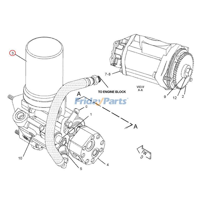 Bomba de inyección de combustible 162-9610 para motor Caterpillar CAT 3126B, excavadora 322C, 325C, cargadora 953C y 963C Para CAT