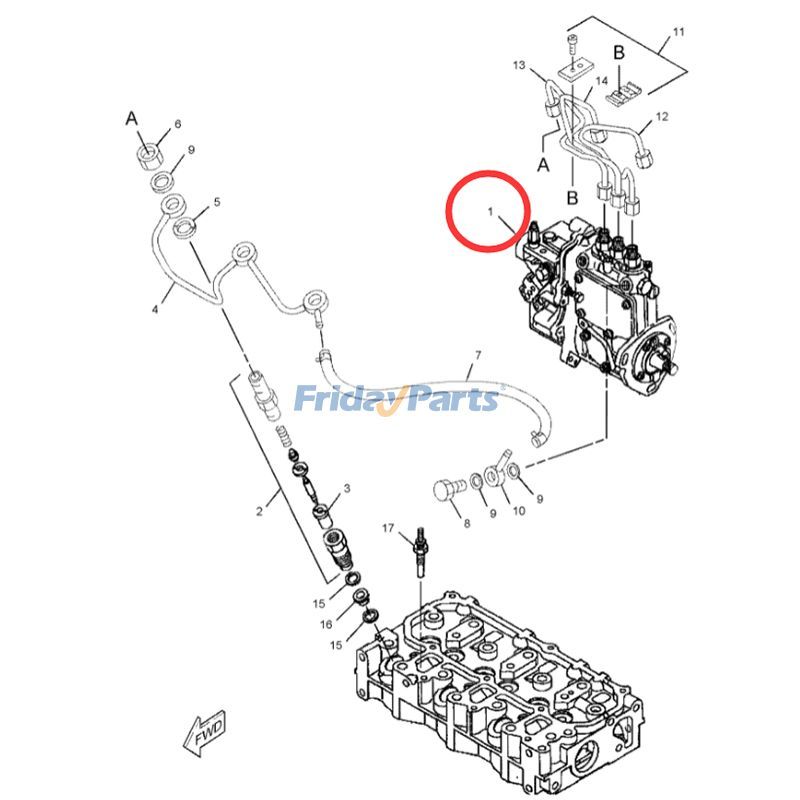 Fuel Injection Pumperpillar CAT for Excavator