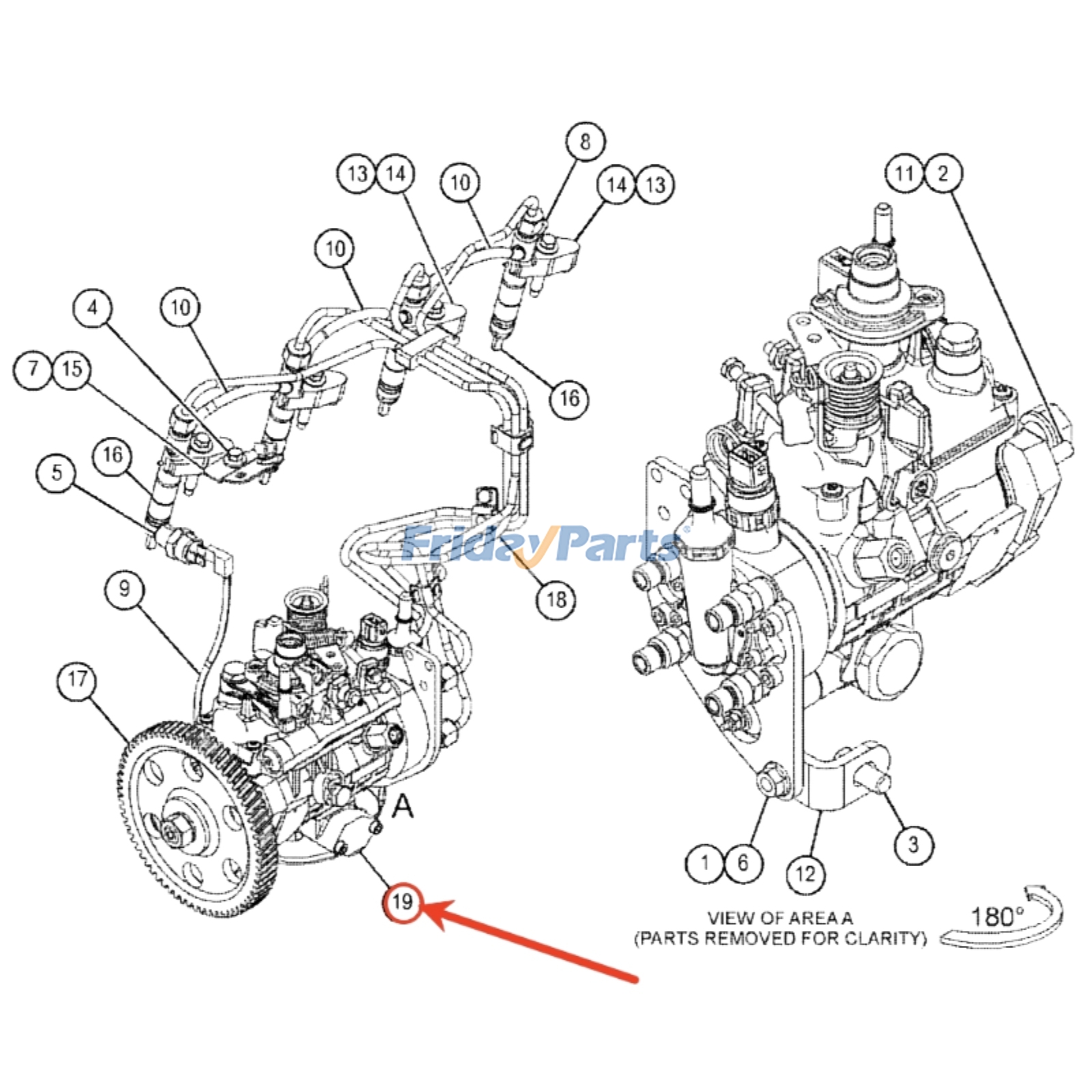Bomba injetora de combustível 520-9450 para motor Caterpillar CAT C4.4, compactador CS12, CS11 e CS10. para Compactador,Motor,Escavadora 