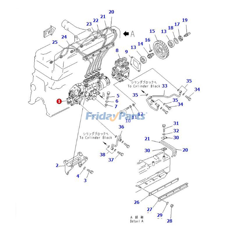 Bomba de inyección de combustible 6138-72-1110 6138-72-1130 para motor Komatsu SA6D110-1J 