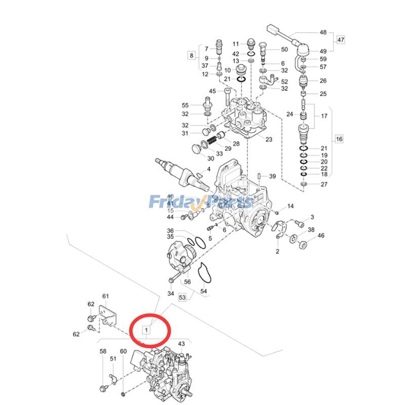 Fuel Injection Pump 729017-51310 for Yanmar Engine 3TNV88F New Holland Excavator E33C E37C for less