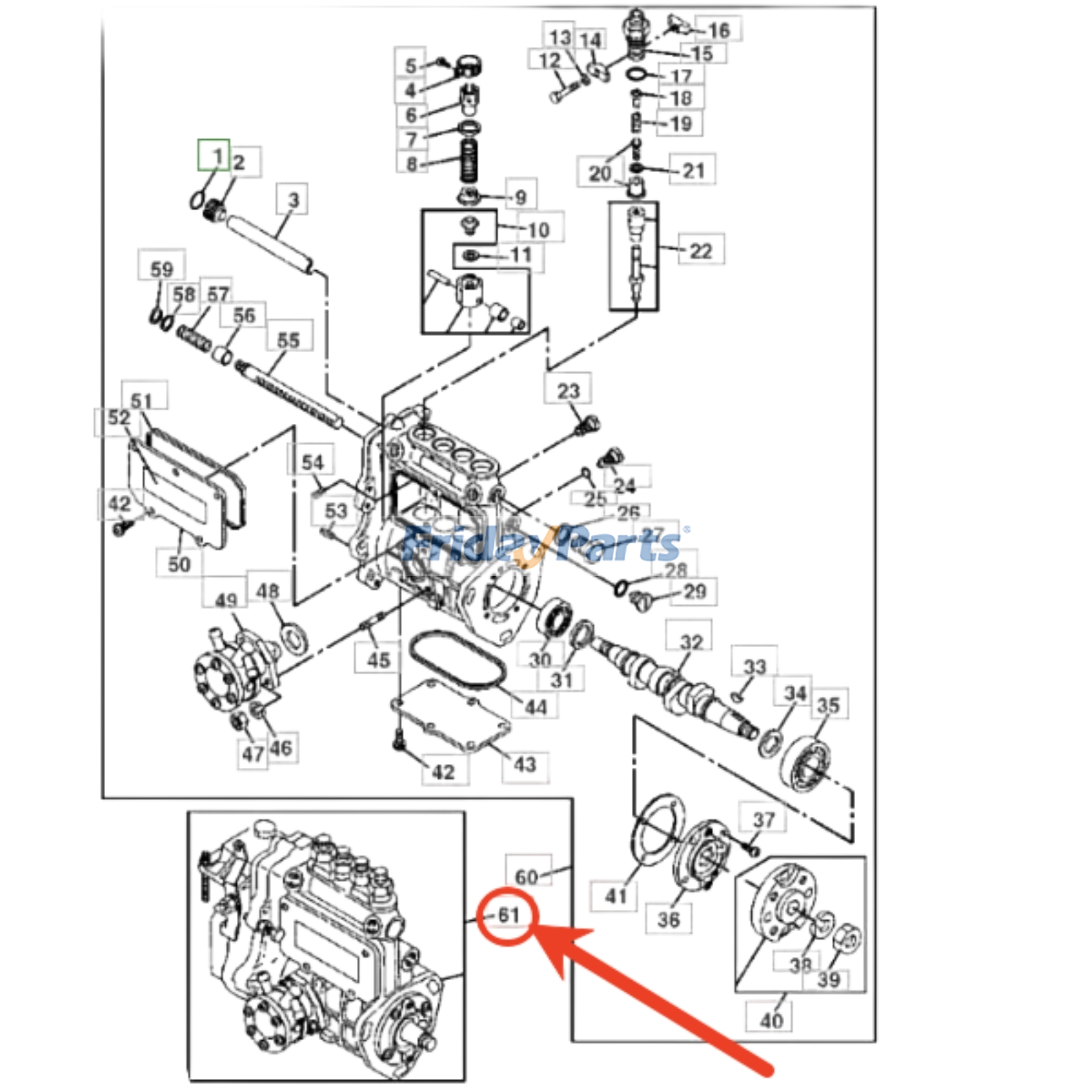 エンジン,トラクター 燃料噴射ポンプ