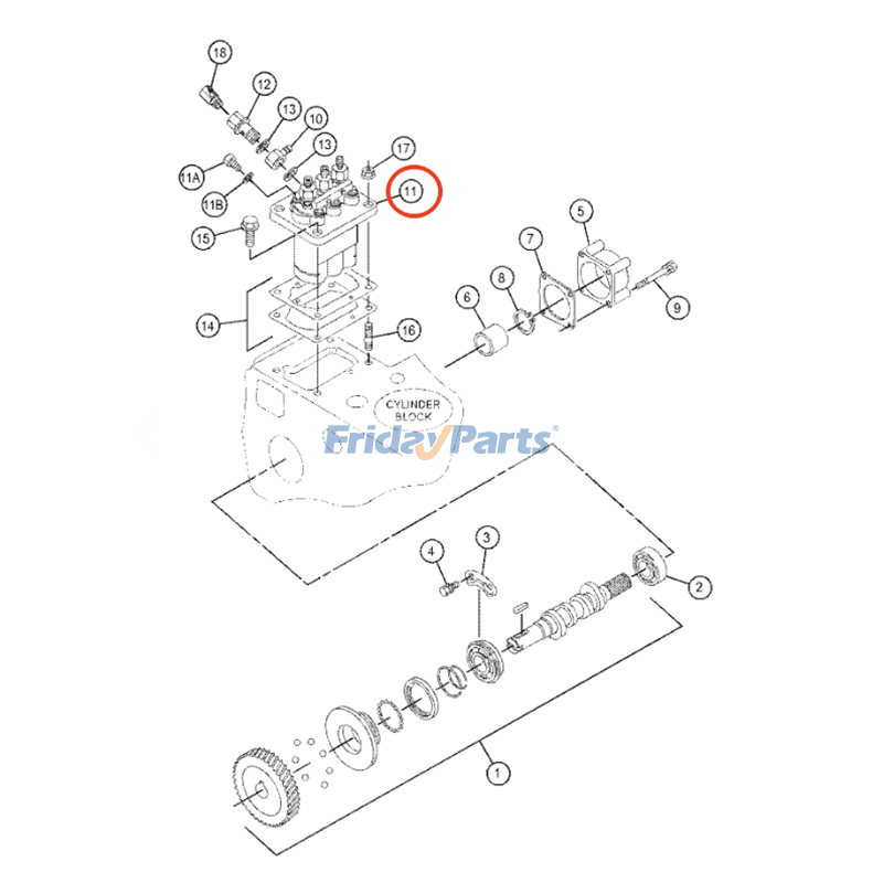 Compra Bomba de inyección de combustible 86-6939 para motor Caterpillar CAT C1.7 C1.8 Excavadora 303.5E Cargadora 901C en Fridayparts