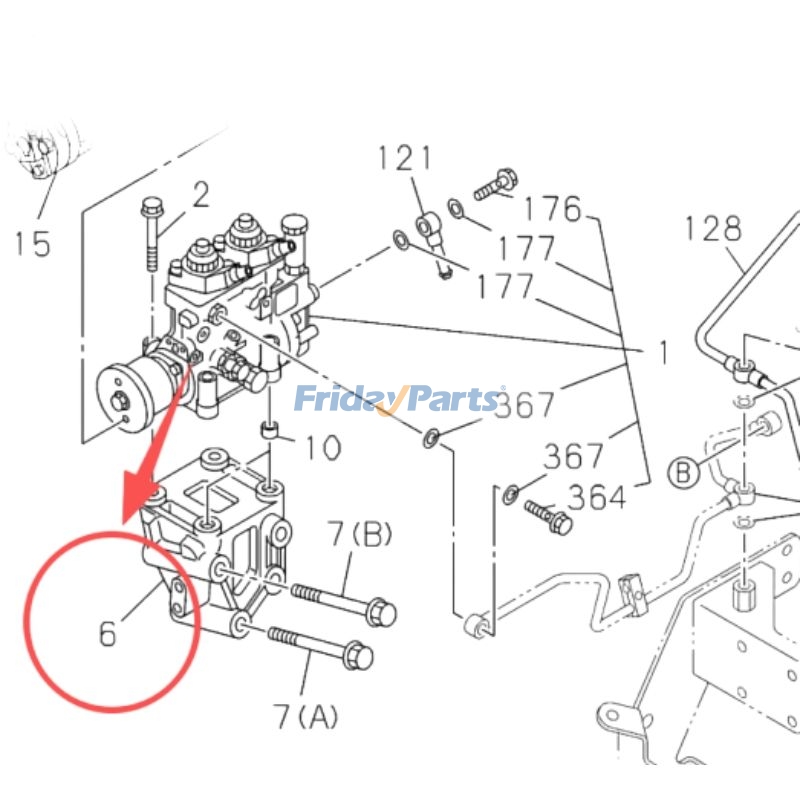 Fuel Injection Pump Bracket for Engine,Excavator,Other Construction Equipment