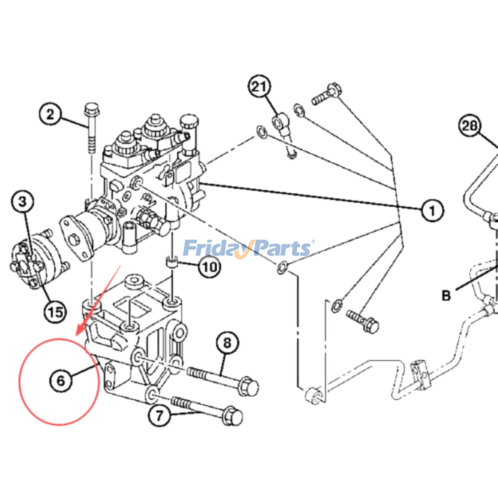 Fuel Injection Pump Bracket for Engine,Excavator
