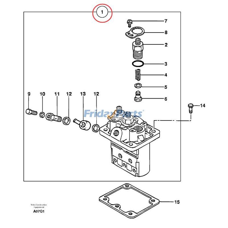 Compra Bomba de inyección de combustible PJ7413168 para excavadora Volvo EC13 EC14 EC15 EC15B EC20 EC20B en Fridayparts