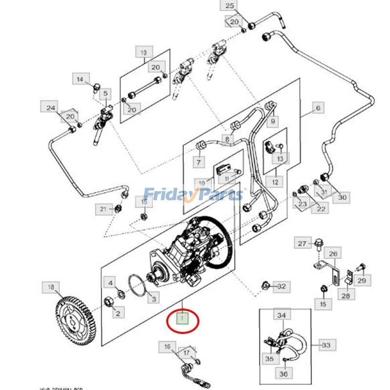 Fuel Injection Pump RE538152 For John Deere Engine 3029 Tractor 5045D Fuel Injection Pump RE538152 For John Deere Engine 3029 Tractor 5045D