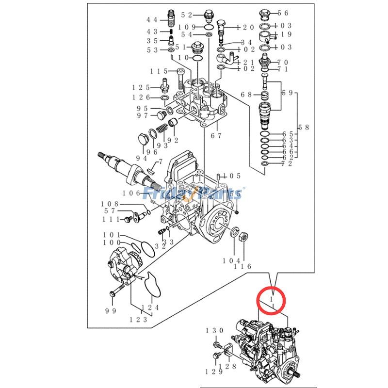 FridayParts Einspritzpumpe New Holland