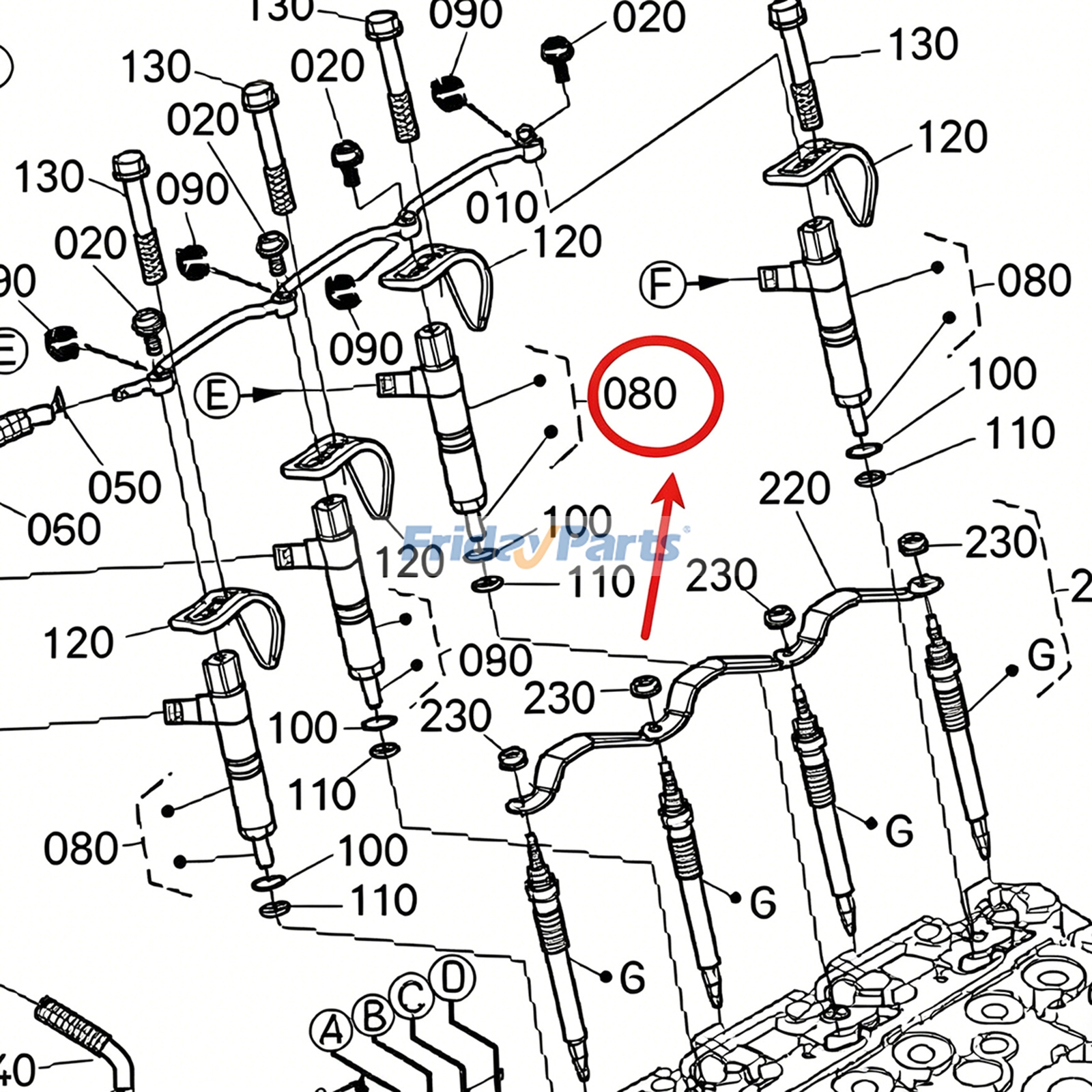 FridayParts Kraftstoffeinspritzdüse