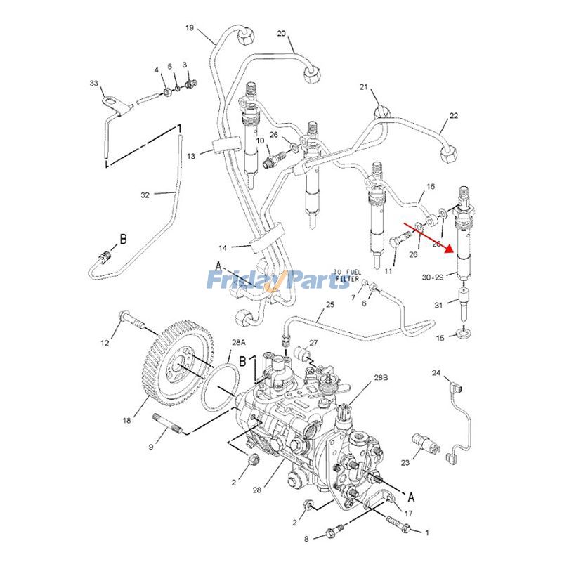 Einspritzdüsensäule CATfür Motor