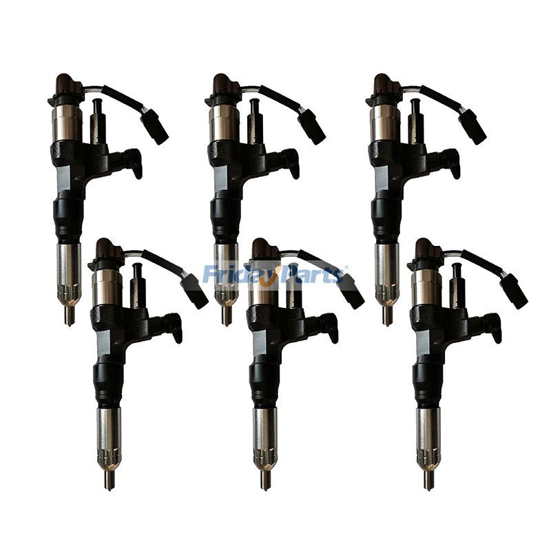 Fuel Injector 23670-E0010 095000-6593 for Hino Engine 3.8L 4.7L 5.0L 6.5L 7.7L