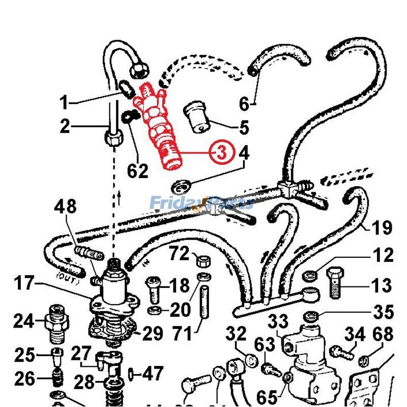 Fuel Injector 5010051 for Lombardini Kohler for Engine