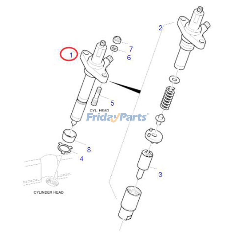 FridayParts Einspritzdüse Daewoo Komatsu 400LC-V 420LC-V 470LC-V 500LC-V