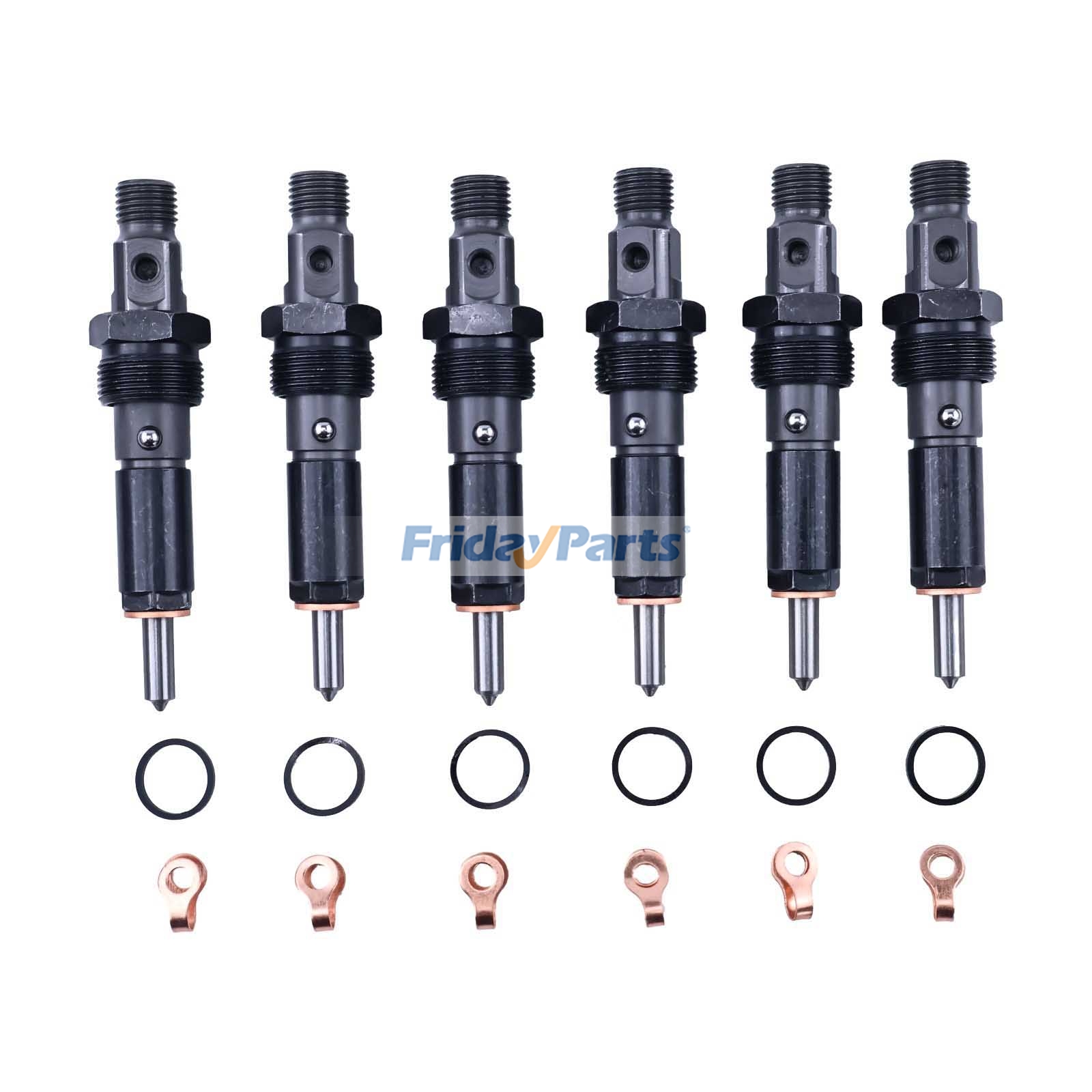 Inyector de combustible 6733-11-3100 para motor Komatsu S4D102E-1AA S6D102E-1AC Excavadora PC200LC-6LE PC210LC-6LE PC220LC-6LE PC250LC-6LE para Topadora,Motor,Excavadora,Pala cargadora,Motoniveladora