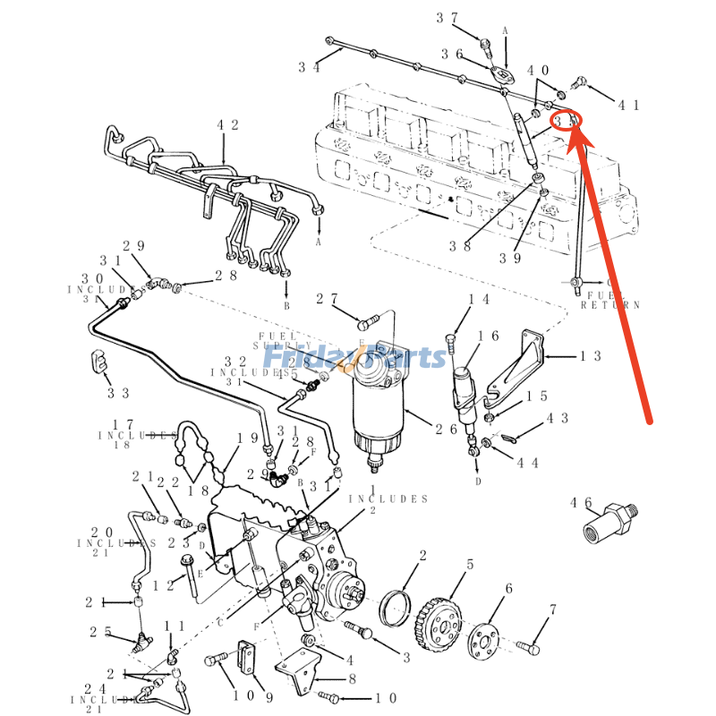 Inyector de combustible 87840446 para cosechadora New Holland TR89 TR98 TR99 Para Bosch,Para New Holland,Para OTRA MARCA