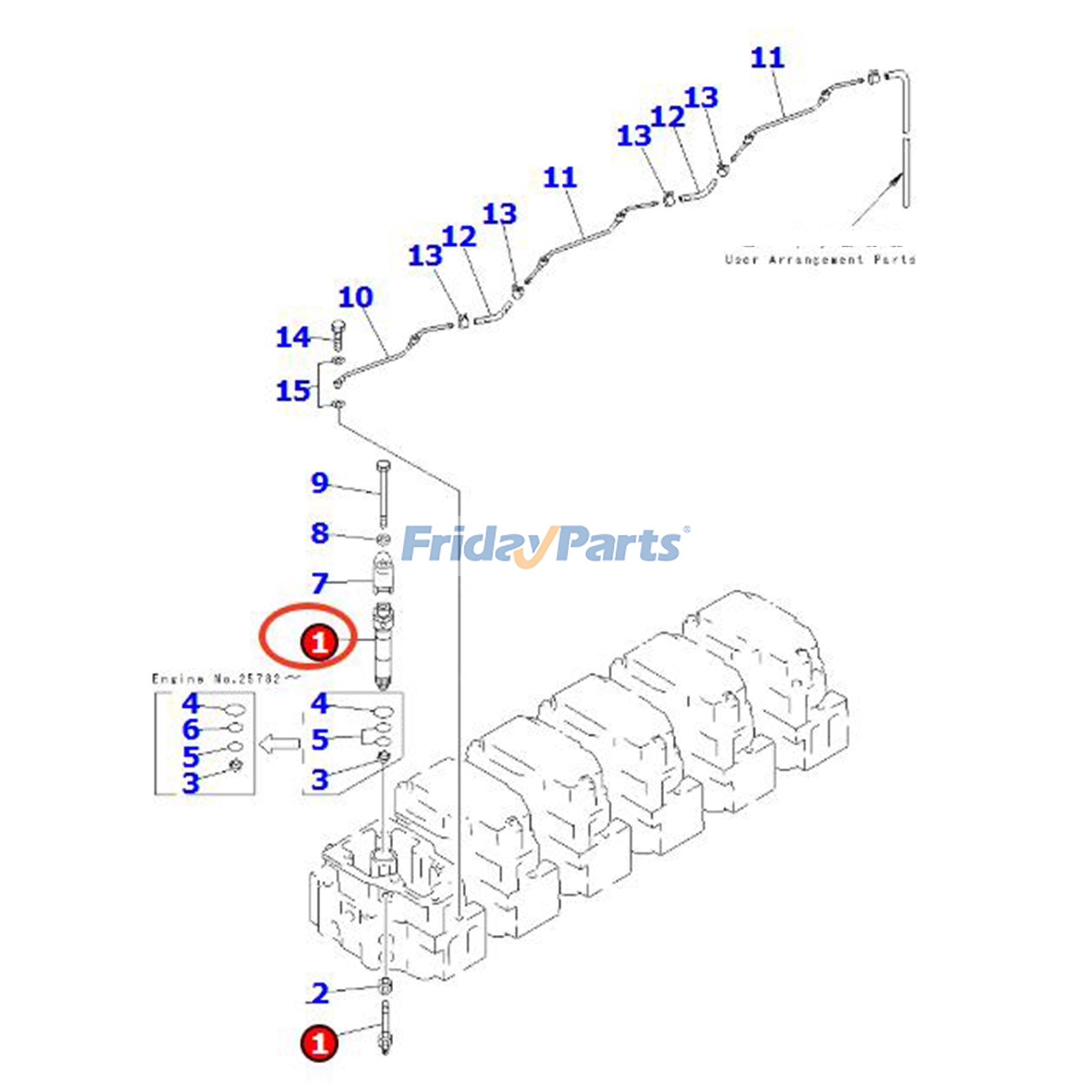 Fuel Injector Nozzle Holder Assembly for Engine