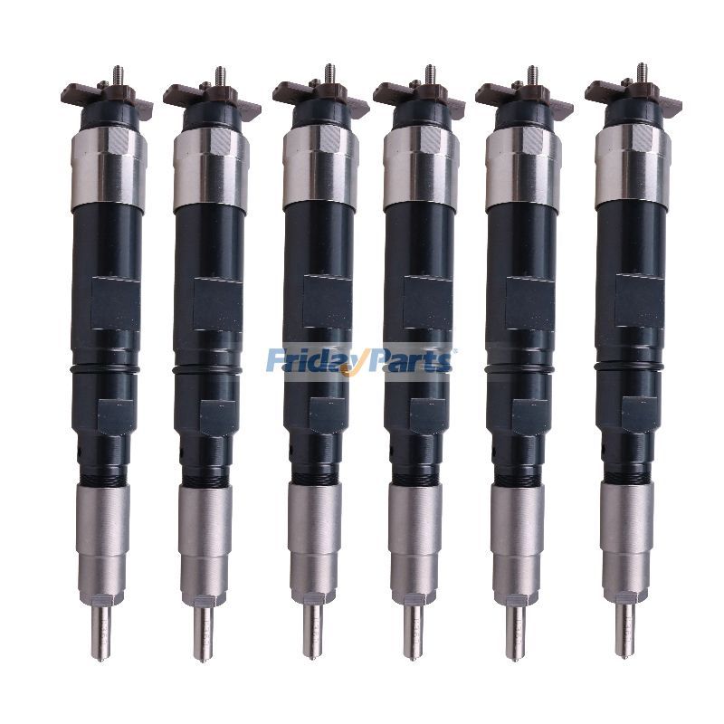 6 Pieces Fuel Injector RE518726 for John Deere Engine 6081 Tractor 8120 8220 8320 8420 8520