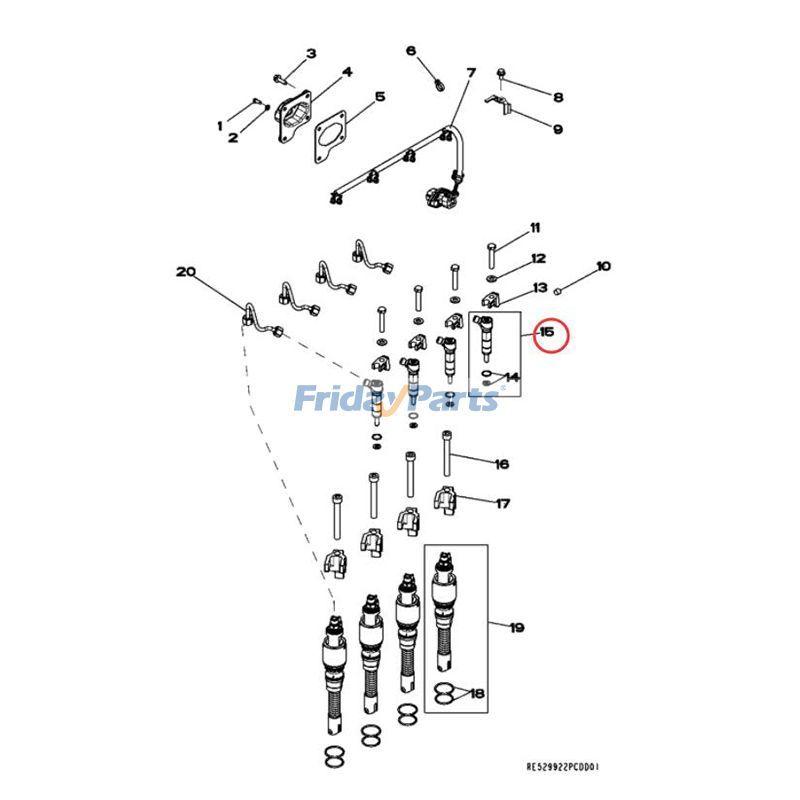 Einspritzdüse 520Für JOHN DEERE