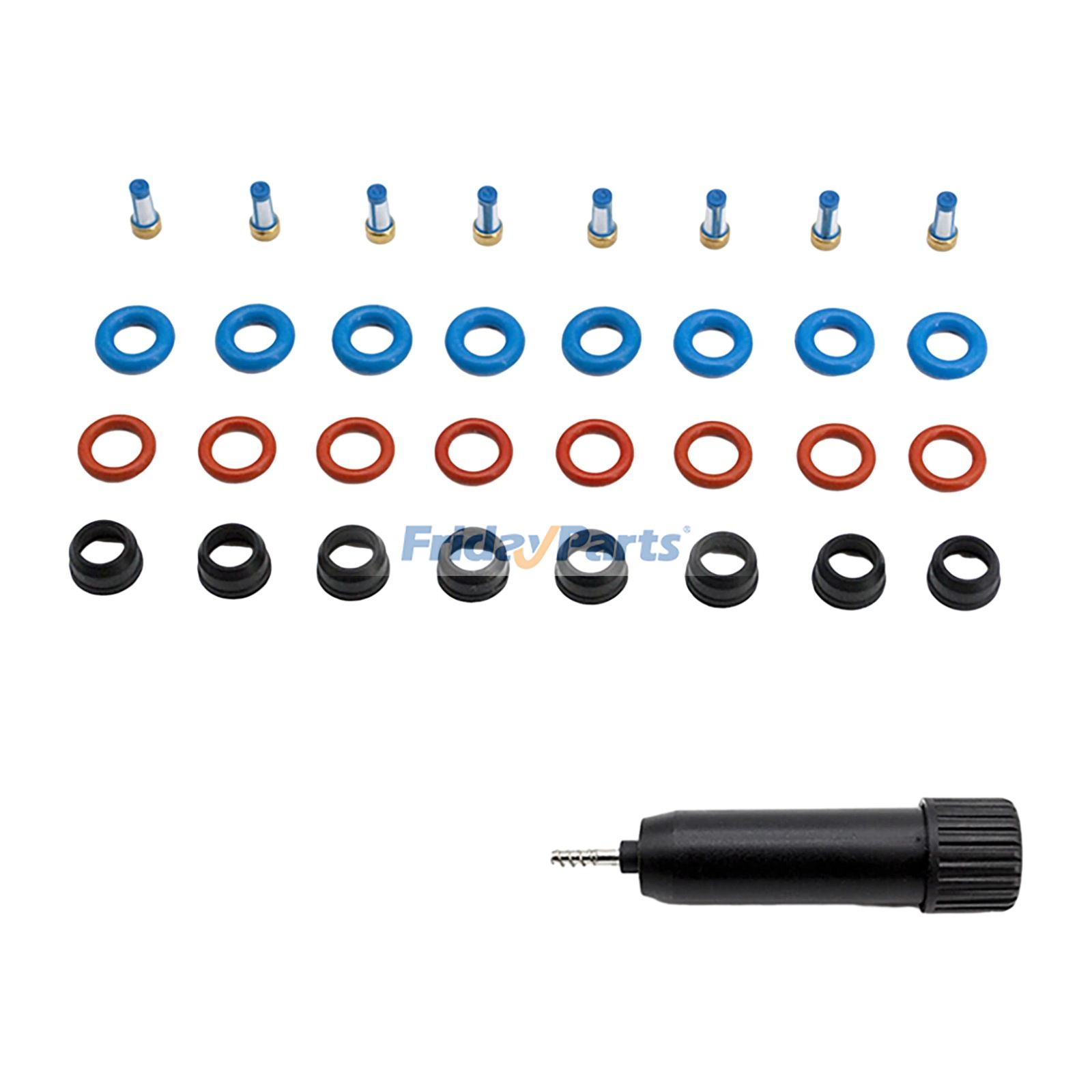 Fuel Injector Repair Seal Kit for Chevrolet Express Silverado GMC Sierra Savana 1500 2500 3500 1999-2007