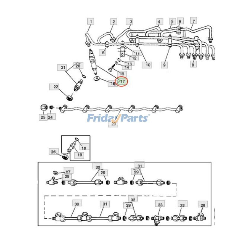 Einspritzdüsenfür Motor,Lader,Rückeschlepper,TraktorFür JOHN DEERE