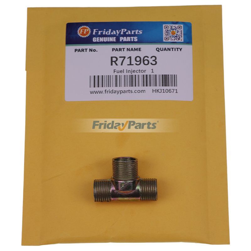 Accesorio en T para boquilla de inyección de combustible R71963 para motores John Deere 3029 4039 4045 6059 6068