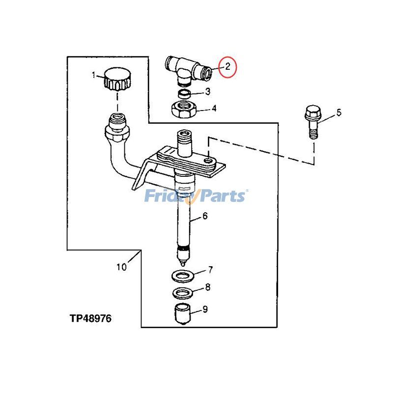 JOHN DEERE用エンジン用燃料噴射ノズルT継手