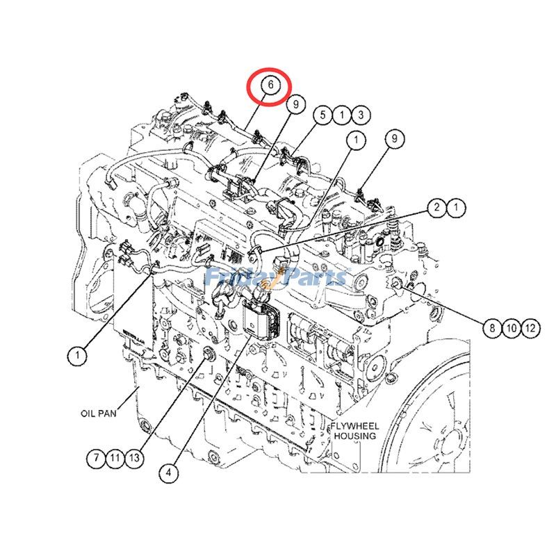 FridayParts Fuel Injector Wiring Harnesserpillar CAT C7L 329DL