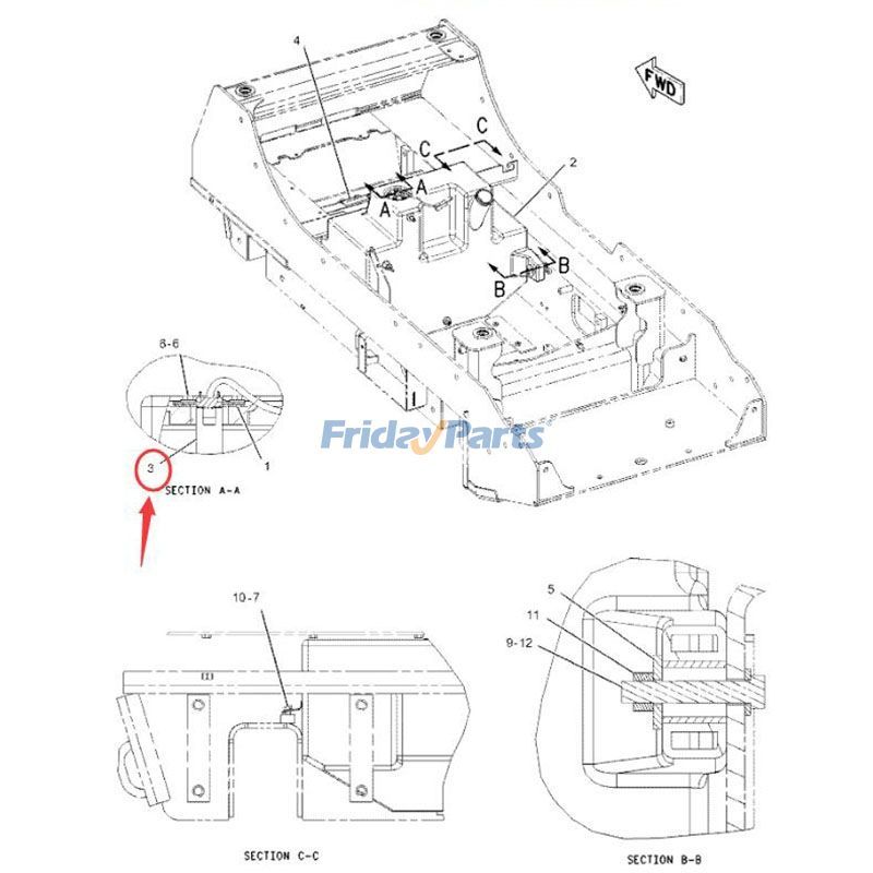 Fuel Level Sender 224-7782 for Caterpillar CAT 267B 277B 287B Loader 3034 Engine
