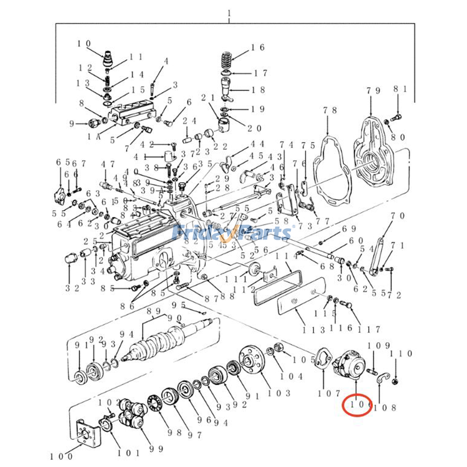 Pompe d'alimentation en carburantpour Moteur,Pelle,Chargeur,Tracteur