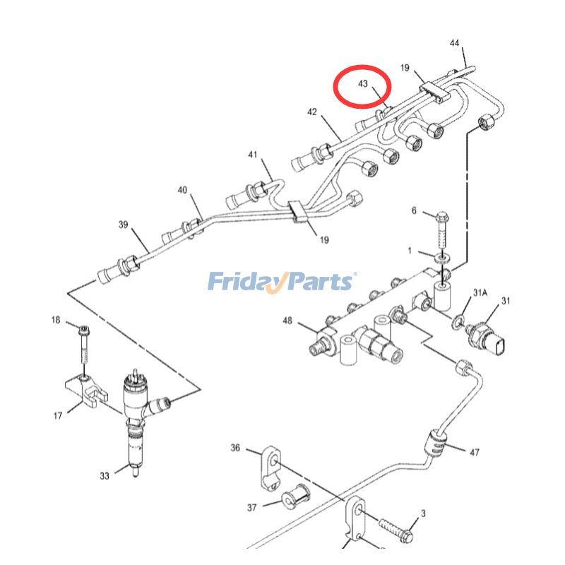  Fuel Lineerpillar CATL 323DL For CAT