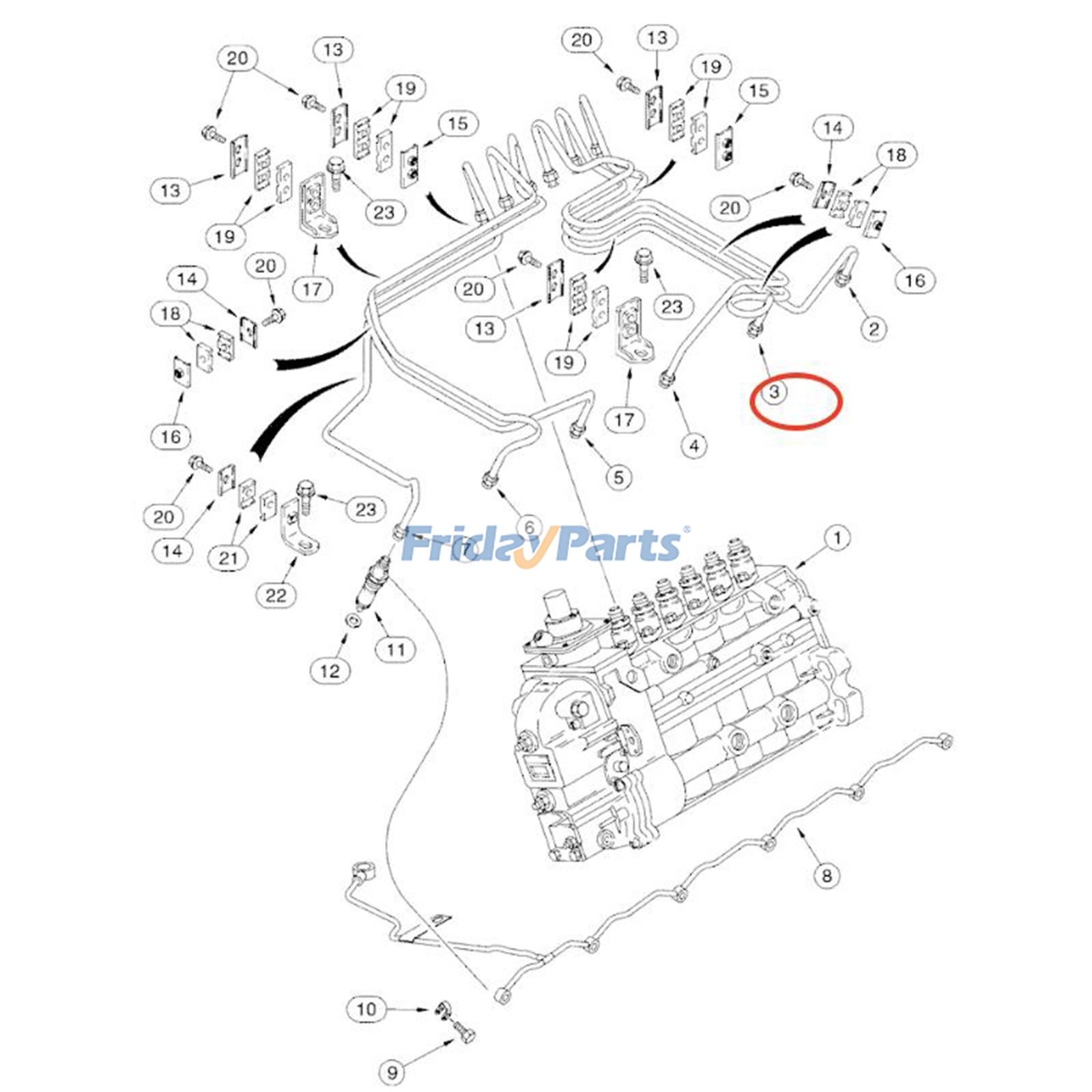 Fuel Line Tube for Dozer,Excavator,Loader,Tractor