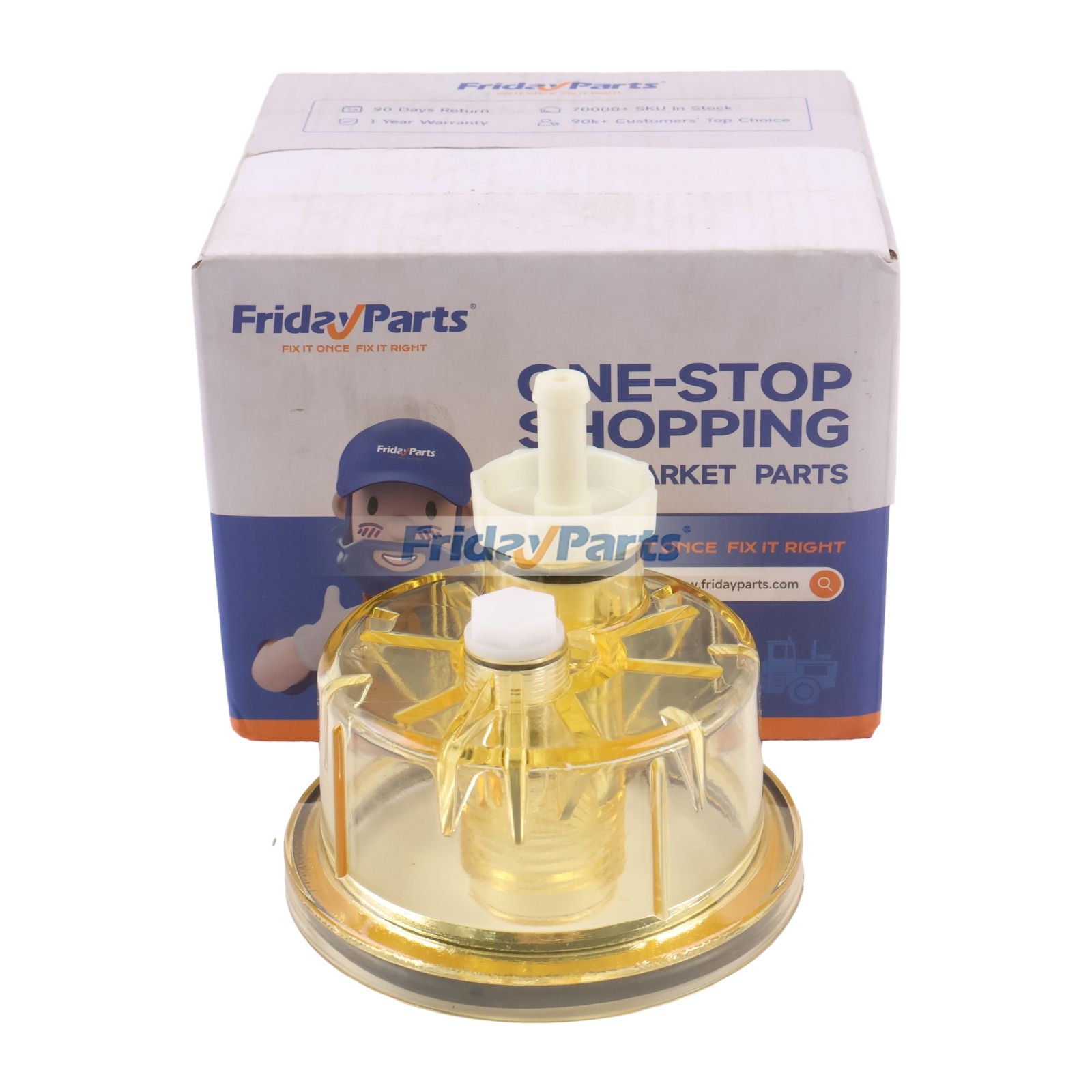 Fuel Pre-Filter Bowl 600-311-3640 for Komatsu Engine SAA4D107E SAA4D95LE SAA6D107E Loader WA100M-6 WA100M-7 WA150-6 WA200-6