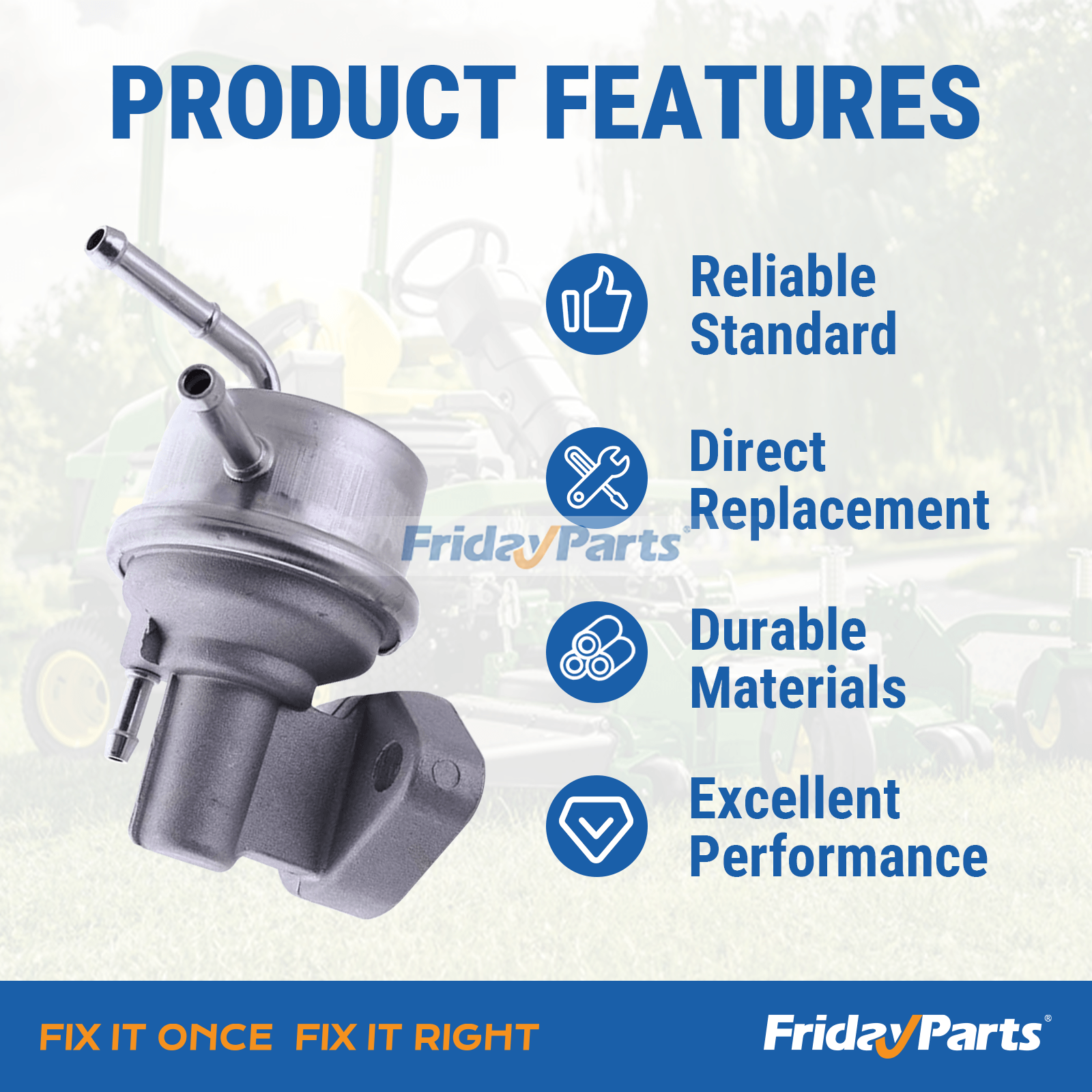 Pompe à essence 49040-2082 pour Kawasaki FD611V-BS00 FD611V-ES01 FD611V-FS01 FD590V-BS09pourPour AUTRE MARQUE