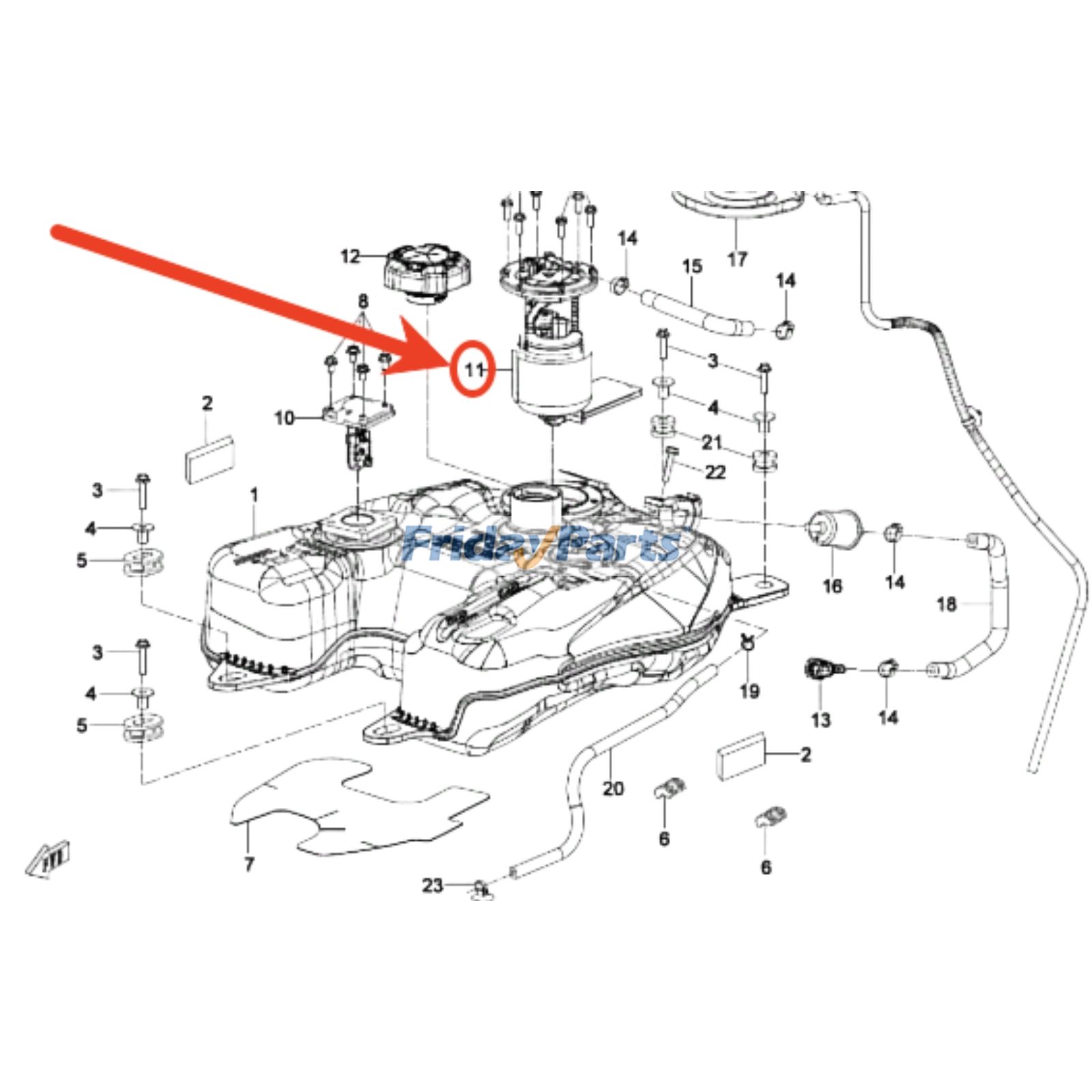 Bomba de combustible 9DQV-150900-3000 para CFMoto ATV CForce 400 500 2022-2025 Para CFMOTO