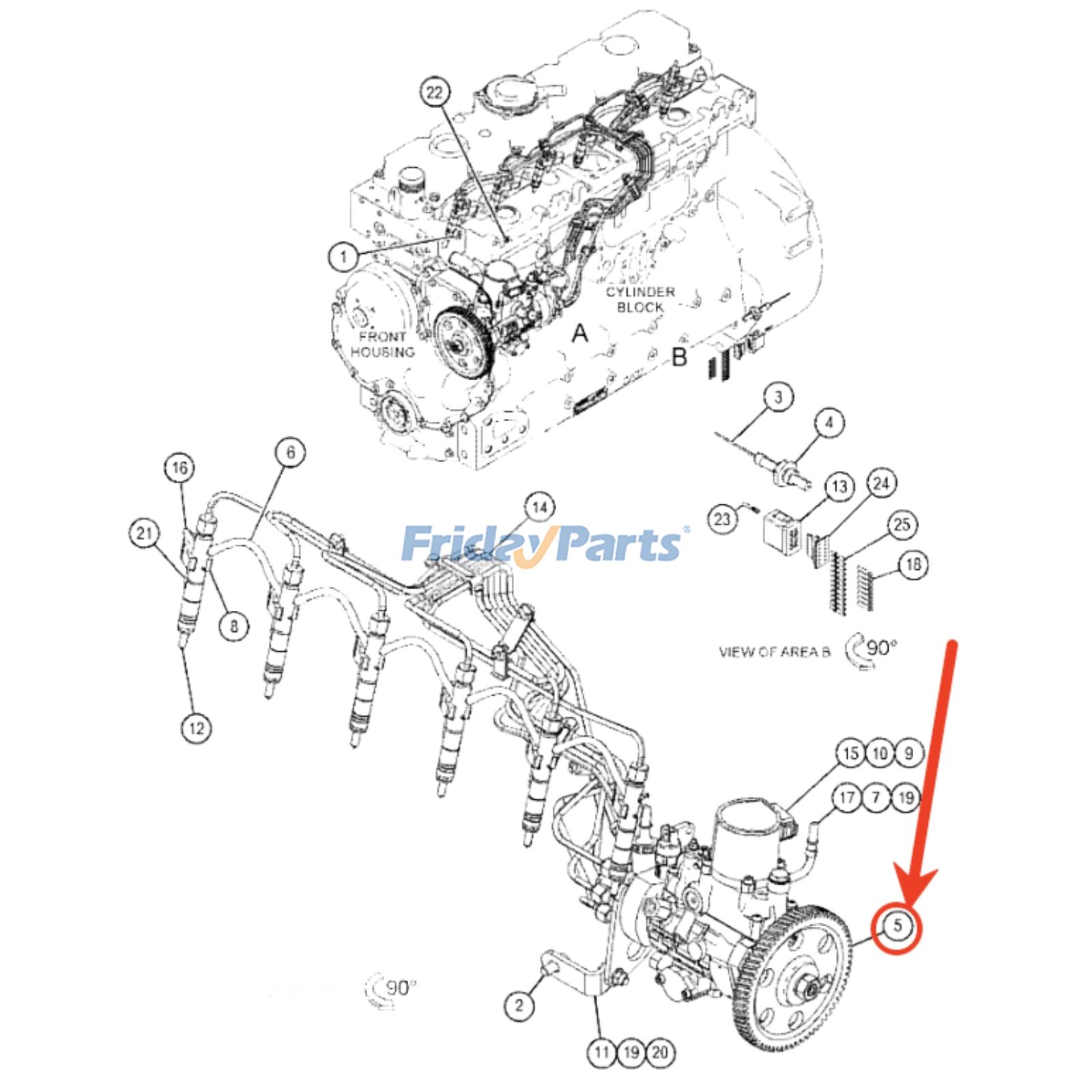 Fuel Pump Gear for Compactor,Engine,Excavator,Generator,Loader,Skidder,Telehandler,Tractor