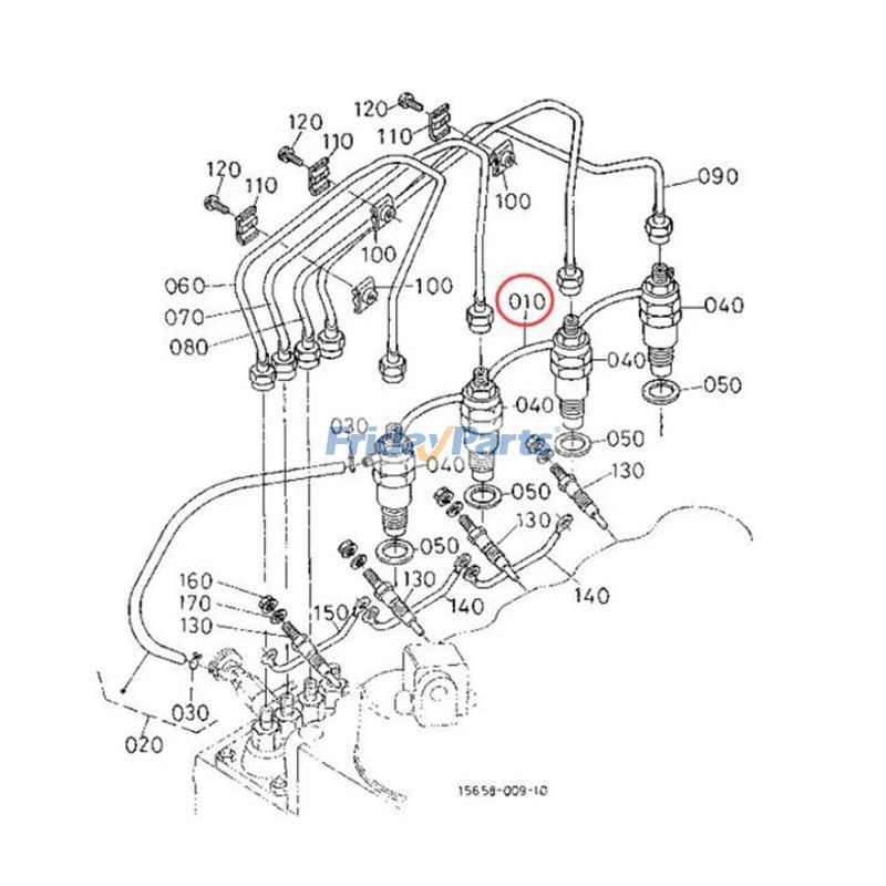 Tractor Fuel Return Overflow Pipe