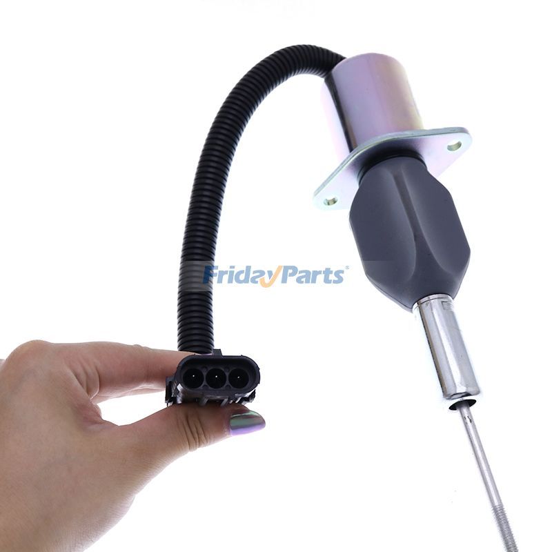 HITACHI用,JOHN DEERE用用12V 電動燃料遮断ソレノイド RE53507、ジョンディア ローダー 644G 535 530B 660D トラクター 4555 4755 4955 4560 4760 4960 用