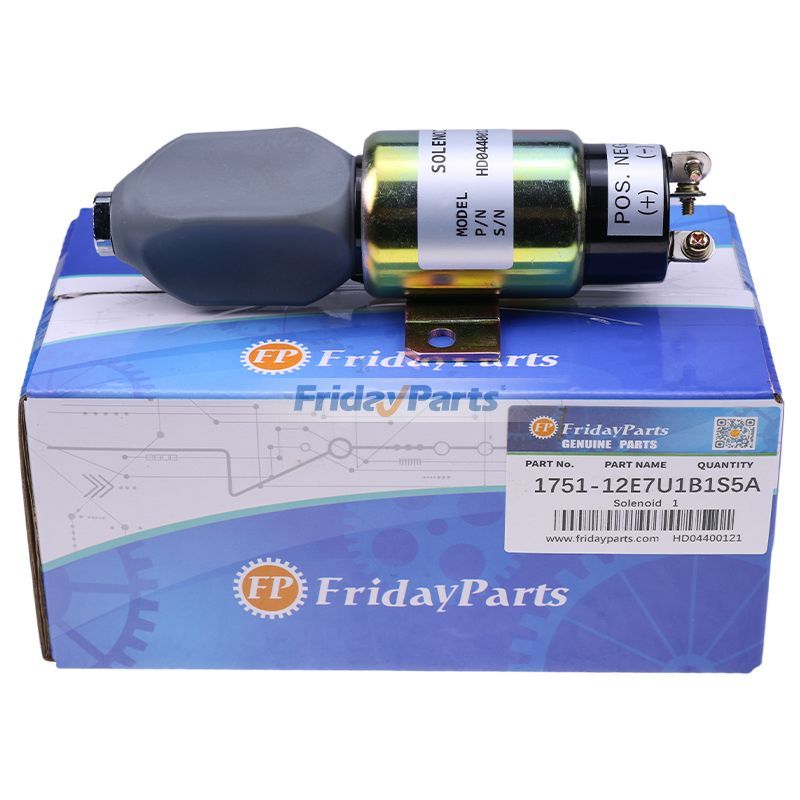 Cummins Caterpillar CAT 掘削機 E70B E320 用燃料遮断ソレノイド 1751-12E7U1B1S5A