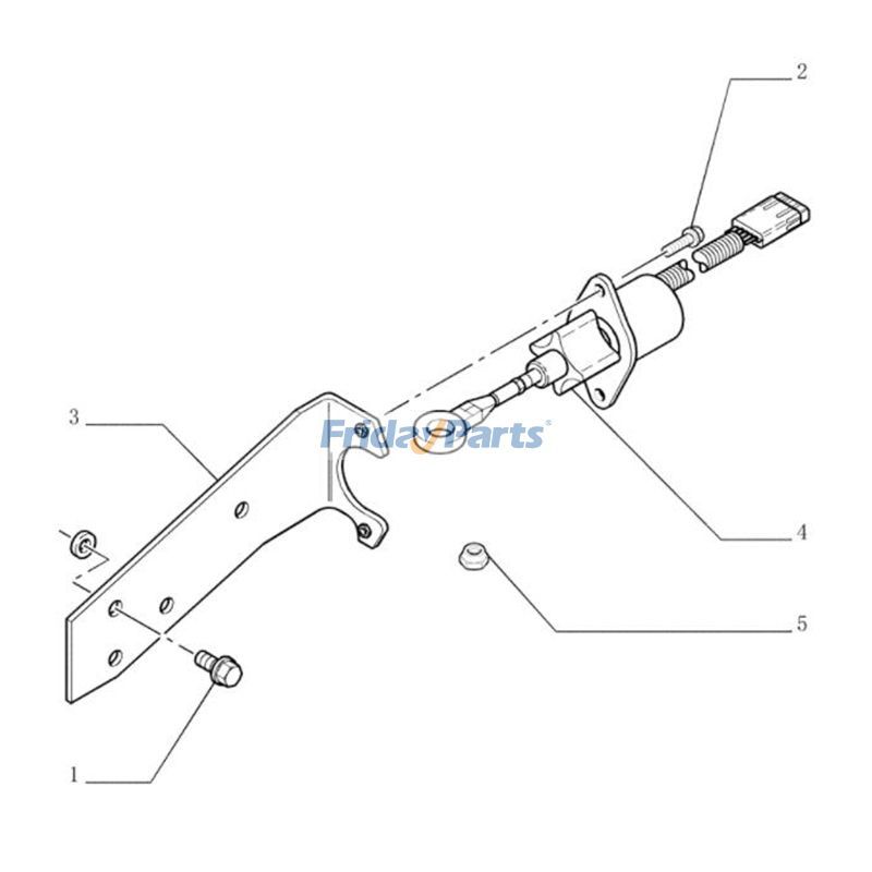 24-V-Kraftstoffabsperrmagnet 87420951 für CASE Crawler Dozer 1850K 1850K-LGP 1850K-LTfür Für CASE