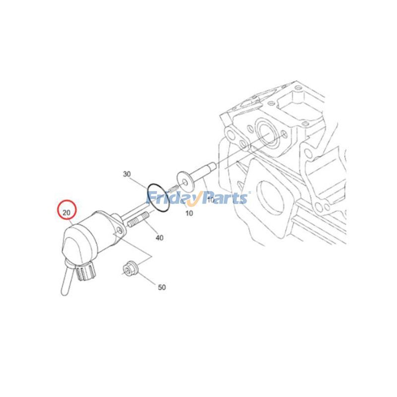 Solénoïde d'arrêt de carburant Pour Kioti
